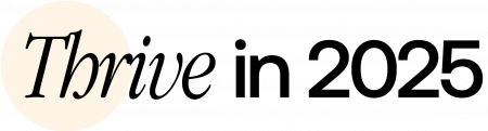 Thrive in 2025 logo black